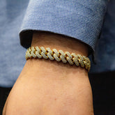 13.00 CT. Diamond Cuban Bracelet in Gold - 13.50mm - White Carat - USA & Canada
